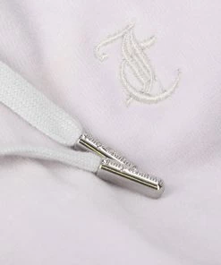 JUICY COUTURE QUIET GREY LUXE VELOUR ROBERTSON HOODIE TRACKSUITS