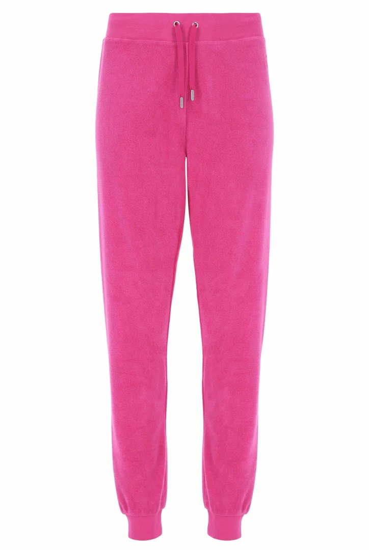 JUICY COUTURE RASPBERRY ROSE TOWELLING CUFFED JOGGER