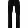 JUICY COUTURE BLACK CLASSIC VELOUR DEL RAY POCKETED BOTTOMS TRACKSUITS