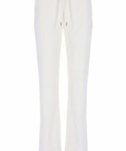 JUICY COUTURE TRACKSUITS CREAM LUXE VELOUR DEL RAY POCKETED BOTTOMS