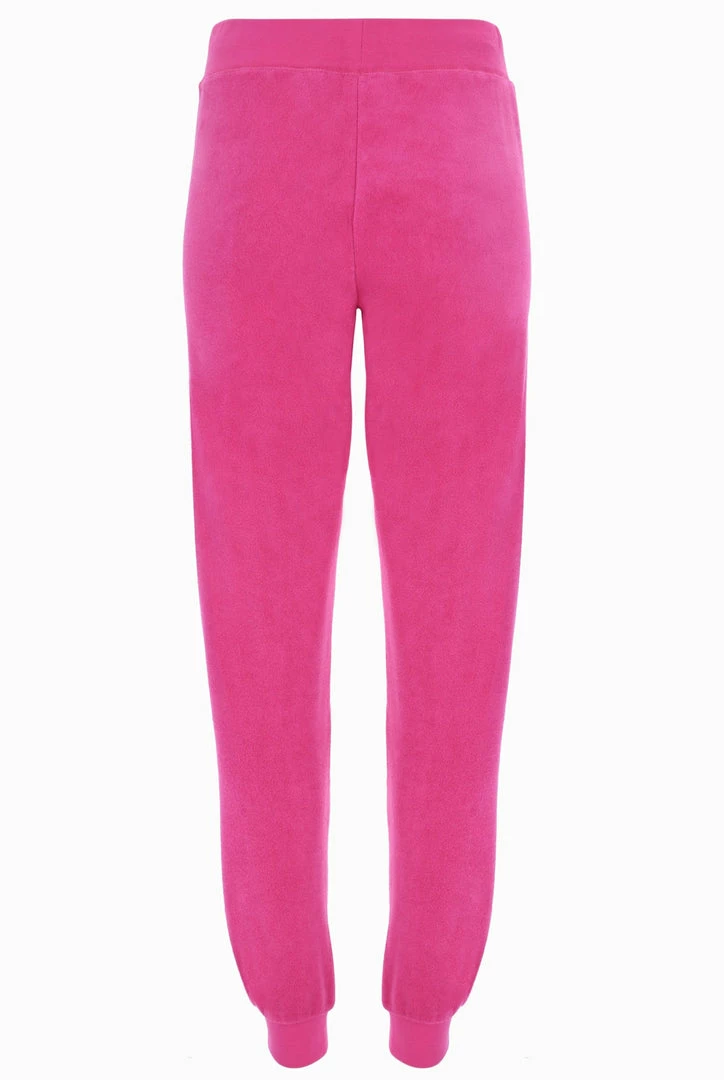 JUICY COUTURE RASPBERRY ROSE TOWELLING CUFFED JOGGER