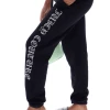 JUICY COUTURE SPRING SUMMER '22 COLLECTION BLACK CAPITAL DIAMANTE GRAPHIC JOGGERS