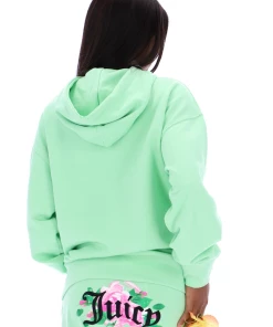 JUICY COUTURE MINT FANTASY FLORAL GRAPHIC BOYFRIEND JOGGERS SPRING SUMMER'22 COLLECTION