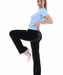 JUICY COUTURE TOPS POWDER BLUE ANNIVERSARY NUMERAL DIAMANTE GIRLFRIEND TEE