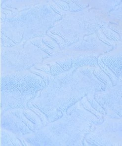 JUICY COUTURE POWDER BLUE MONOGRAM JACQUARD TERRY TOWELLING HOODED DRESS