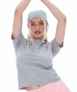 JUICY COUTURE TOPS SILVER MARL ANNIVERSARY NUMERAL DIAMANTE GIRLFRIEND TEE