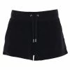 JUICY COUTURE BLACK TERRY TOWELLING TRACK SHORT TRACKSUITS