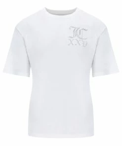 JUICY COUTURE TOPS WHITE ANNIVERSARY NUMERAL UNISEX TEE