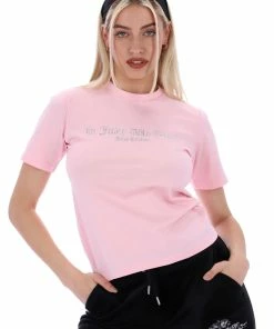 JUICY COUTURE TOPS ALMOND BLOSSOM ANNIVERSARY TRUST GRAPHIC GIRLFRIEND TEE