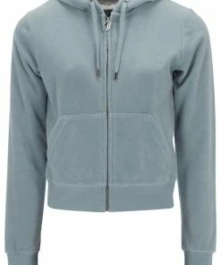 JUICY COUTURE CHINOIS GREEN TERRY TOWELLING ROBERTSON HOODIE