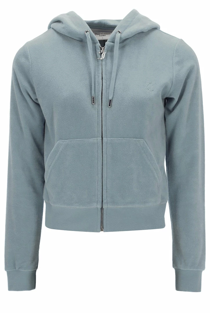 JUICY COUTURE CHINOIS GREEN TERRY TOWELLING ROBERTSON HOODIE