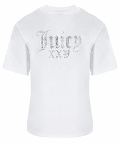 JUICY COUTURE TOPS WHITE ANNIVERSARY NUMERAL UNISEX TEE