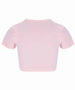 JUICY COUTURE ALMOND BLOSSOM ANNIVERSARY CROWN CREST CROP TEE TOPS