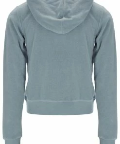 JUICY COUTURE CHINOIS GREEN TERRY TOWELLING ROBERTSON HOODIE