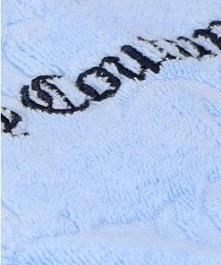 JUICY COUTURE POWDER BLUE MONOGRAM JACQUARD TERRY TOWELLING HOODED DRESS