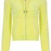 JUICY COUTURE LEMON DROP LUXE VELOUR ROBERTSON HOODIE TRACKSUITS