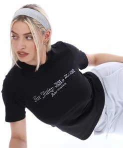 JUICY COUTURE BLACK ANNIVERSARY TRUST GRAPHIC GIRLFRIEND TEE
