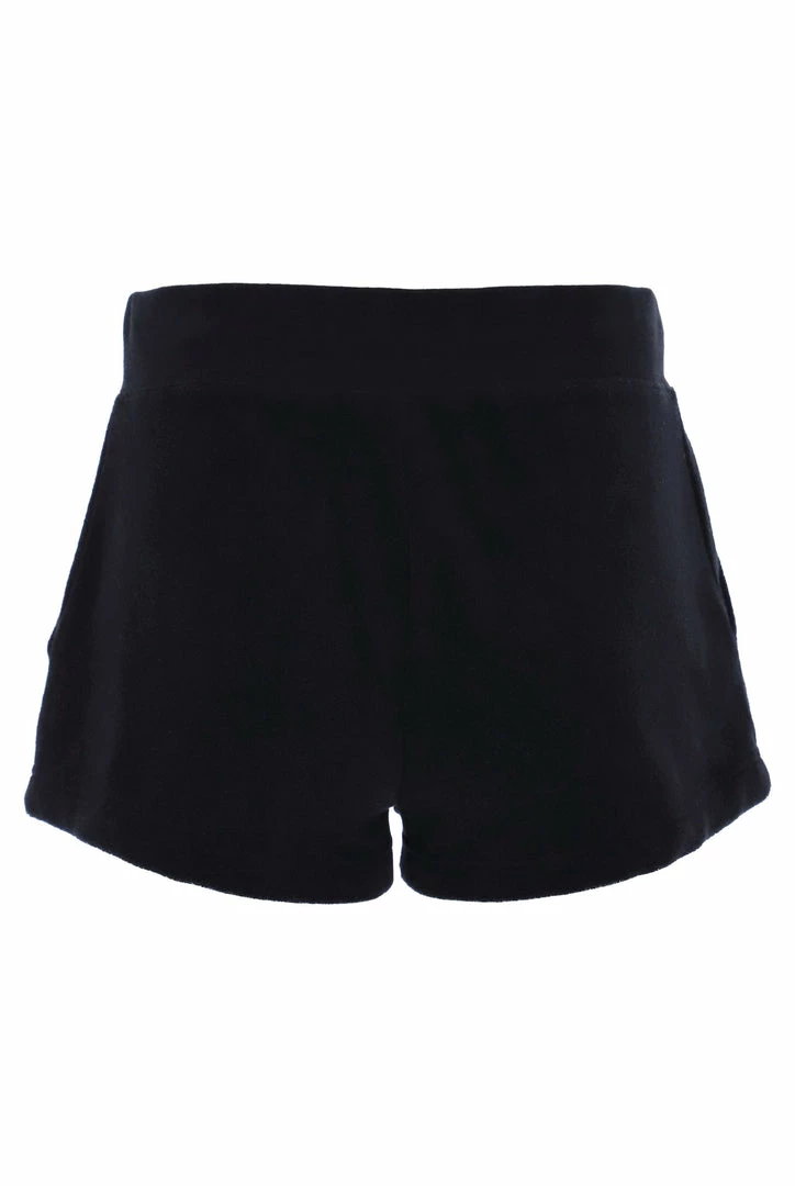 JUICY COUTURE BLACK TERRY TOWELLING TRACK SHORT TRACKSUITS