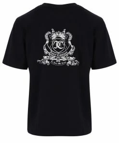 JUICY COUTURE BLACK ANNIVERSARY CREST GRAPHIC UNISEX TEE
