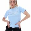 JUICY COUTURE TOPS POWDER BLUE ANNIVERSARY NUMERAL DIAMANTE GIRLFRIEND TEE