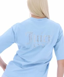 JUICY COUTURE TOPS POWDER BLUE ANNIVERSARY NUMERAL UNISEX TEE