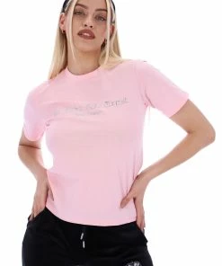 JUICY COUTURE TOPS ALMOND BLOSSOM ANNIVERSARY TRUST GRAPHIC GIRLFRIEND TEE
