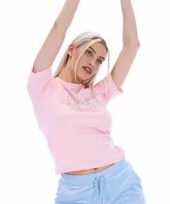 JUICY COUTURE TOPS ALMOND BLOSSOM ANNIVERSARY NUMERAL DIAMANTE GIRLFRIEND TEE