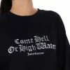 JUICY COUTURE TOPS BLACK SLOGAN HIGH SHINE GRAPHIC PRINT UNISEX TEE