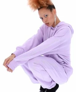 JUICY COUTURE PASTEL LILAC DIAMANTE SCRIPT BOYFRIEND JOGGERS TRACKSUITS