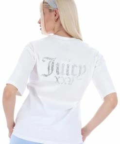 JUICY COUTURE TOPS WHITE ANNIVERSARY NUMERAL UNISEX TEE
