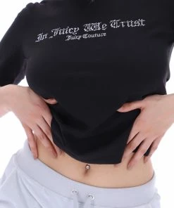 JUICY COUTURE BLACK ANNIVERSARY TRUST GRAPHIC GIRLFRIEND TEE