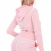 JUICY COUTURE TRACKSUITS ALMOND BLOSSOM ANNIVERSARY CREST STRAIGHT LEG BOTTOMS