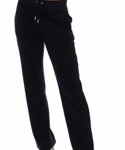 JUICY COUTURE TRACKSUITS BLACK TERRY TOWELLING DEL RAY BOTTOMS