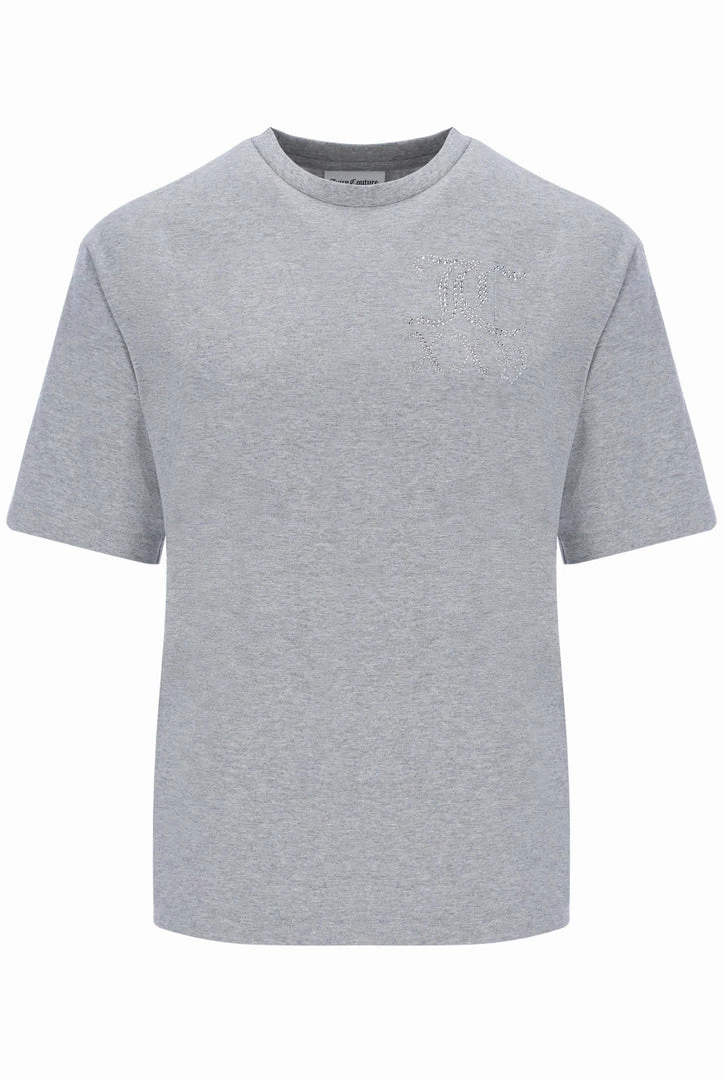 JUICY COUTURE TOPS SILVER MARL ANNIVERSARY NUMERAL UNISEX TEE