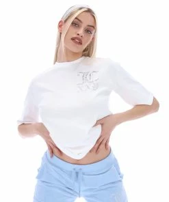 JUICY COUTURE TOPS WHITE ANNIVERSARY NUMERAL UNISEX TEE