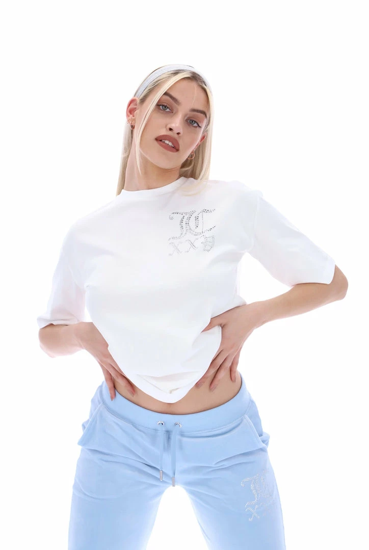 JUICY COUTURE TOPS WHITE ANNIVERSARY NUMERAL UNISEX TEE