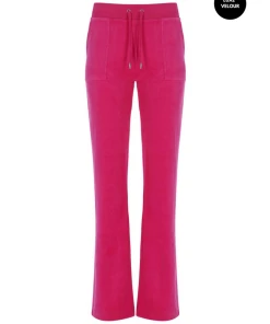 JUICY COUTURE TRACKSUITS RASPBERRY ROSE LUXE VELOUR DEL RAY POCKETED BOTTOMS