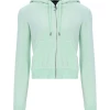 JUICY COUTURE MINT GREEN LUXE VELOUR ROBERTSON HOODIE TRACKSUITS