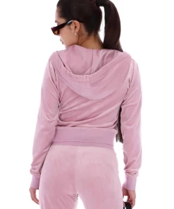 JUICY COUTURE SPRING SUMMER'22 COLLECTION KEEPSAKE LILAC CLASSIC VELOUR ROBERTSON HOODIE