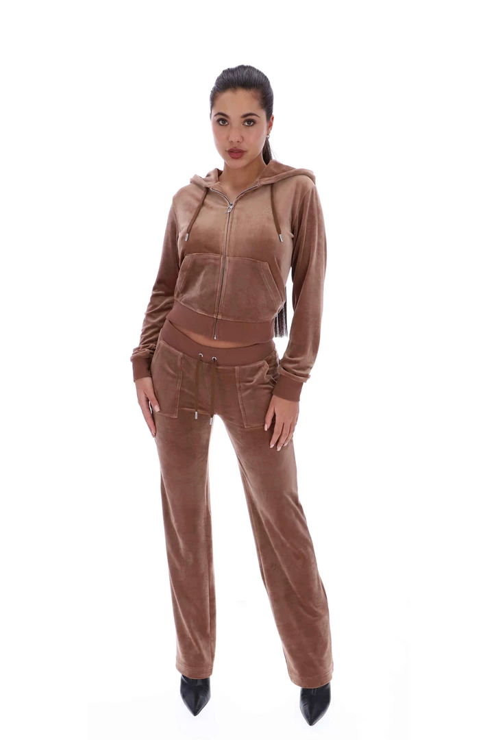 JUICY COUTURE SPRING SUMMER '22 COLLECTION ACORN CLASSIC VELOUR ROBERTSON HOODIE