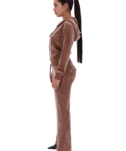 JUICY COUTURE SPRING SUMMER'22 COLLECTION ACORN CLASSIC VELOUR DEL RAY POCKETED BOTTOMS