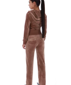 JUICY COUTURE SPRING SUMMER'22 COLLECTION ACORN CLASSIC VELOUR DEL RAY POCKETED BOTTOMS