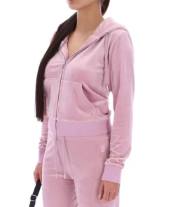 JUICY COUTURE SPRING SUMMER'22 COLLECTION KEEPSAKE LILAC CLASSIC VELOUR ROBERTSON HOODIE