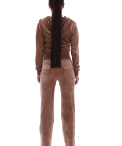 JUICY COUTURE SPRING SUMMER'22 COLLECTION ACORN CLASSIC VELOUR DEL RAY POCKETED BOTTOMS