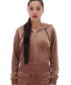 JUICY COUTURE SPRING SUMMER'22 COLLECTION ACORN CLASSIC VELOUR DEL RAY POCKETED BOTTOMS