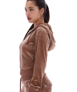 JUICY COUTURE SPRING SUMMER'22 COLLECTION ACORN CLASSIC VELOUR ROBERTSON HOODIE