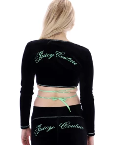 JUICY COUTURE BOTTOMS BLACK CONTRAST STITCH FLARED PANTS