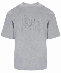 JUICY COUTURE TOPS SILVER MARL ANNIVERSARY NUMERAL UNISEX TEE