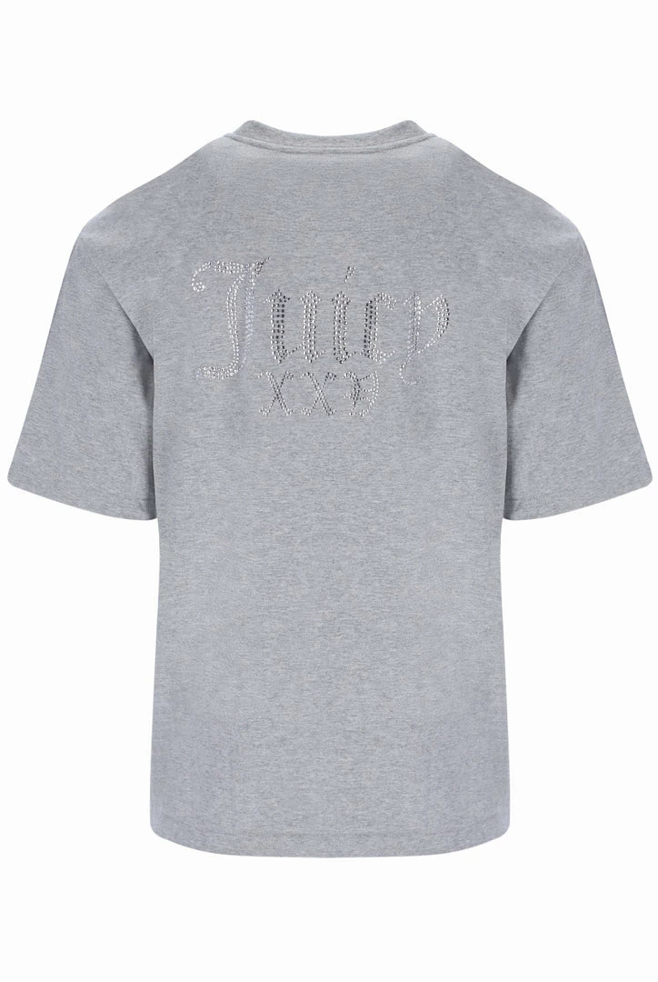 JUICY COUTURE TOPS SILVER MARL ANNIVERSARY NUMERAL UNISEX TEE