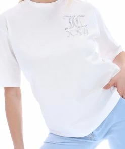 JUICY COUTURE TOPS WHITE ANNIVERSARY NUMERAL UNISEX TEE